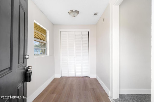 entryway featuring light hardwood / wood-style flooring