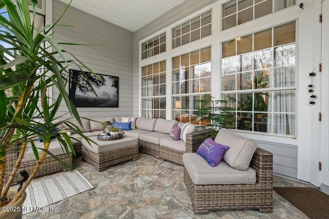 view of sunroom