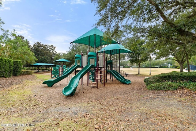 view of jungle gym