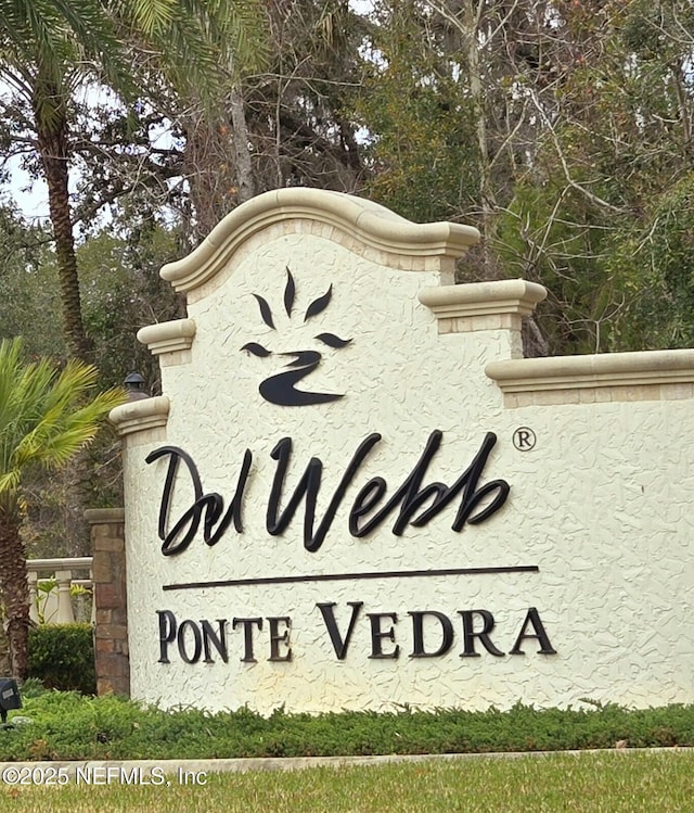 view of community sign