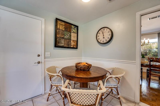 view of dining area