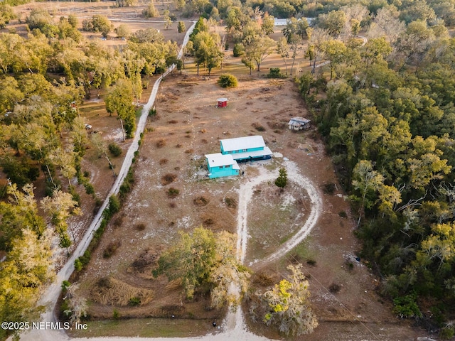 bird's eye view featuring a rural view