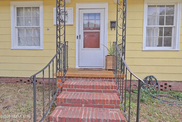 view of doorway to property