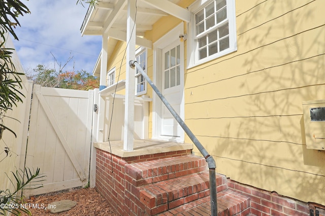 view of doorway to property