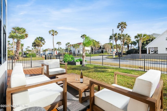 view of patio / terrace with an outdoor living space