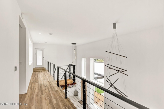 hallway featuring light hardwood / wood-style floors