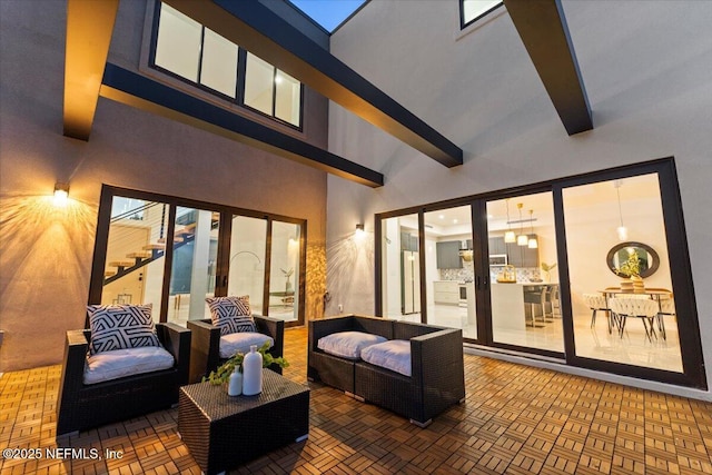 view of patio / terrace featuring an outdoor hangout area