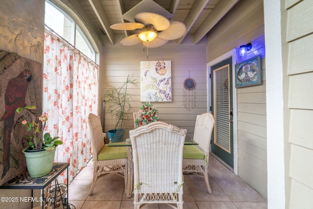 view of patio / terrace with ceiling fan