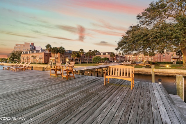 view of dock area