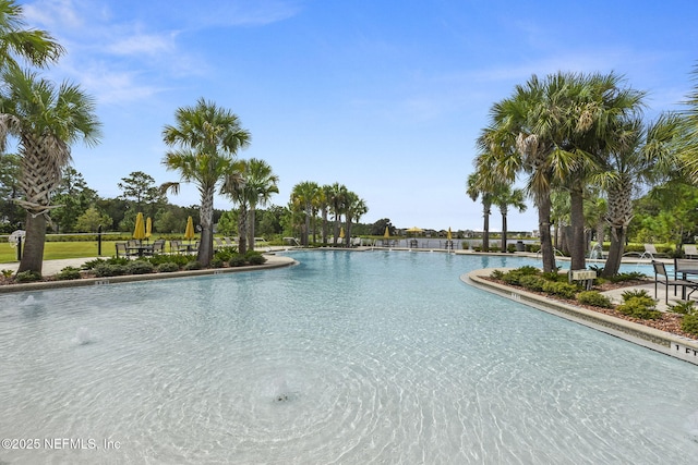 view of water feature