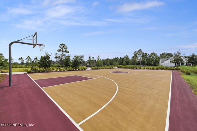 view of basketball court