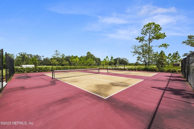 view of tennis court