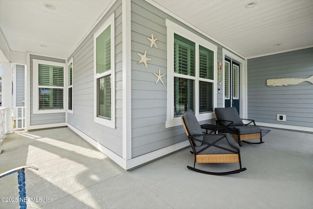 view of patio / terrace with a porch