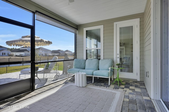 view of sunroom