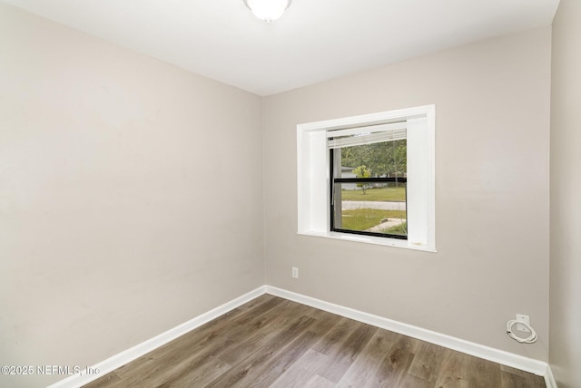 empty room with wood-type flooring