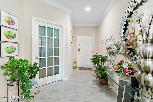 doorway with ornamental molding