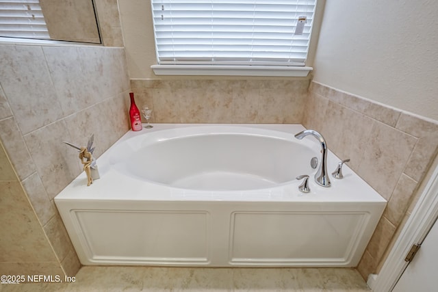 bathroom featuring a tub