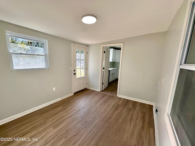 foyer entrance featuring hardwood / wood-style flooring