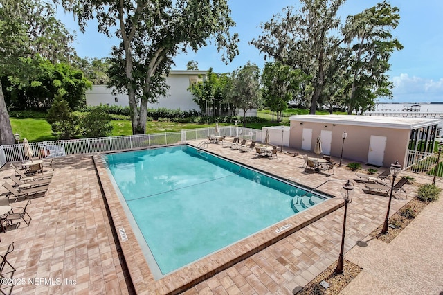 view of pool with a patio