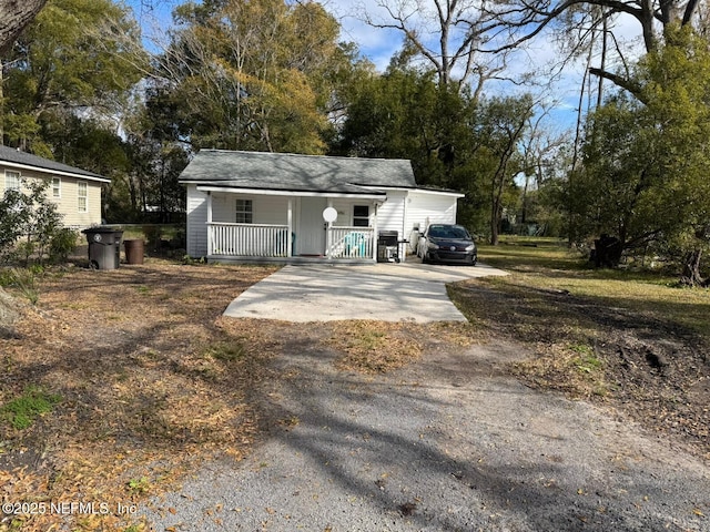 exterior space with a porch