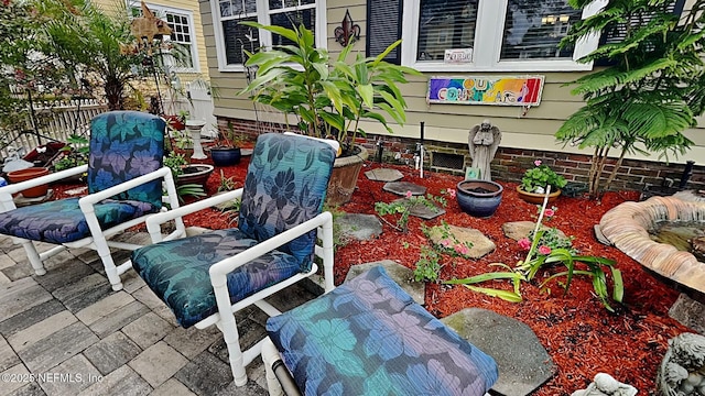 balcony featuring a patio