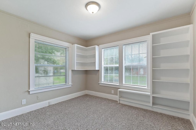 unfurnished room with carpet flooring and a wealth of natural light