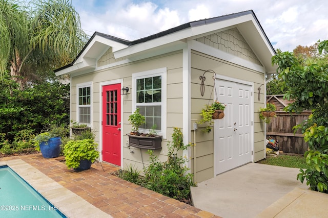 view of outbuilding