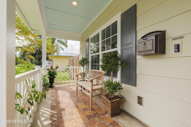 balcony with a porch