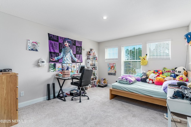 view of carpeted bedroom