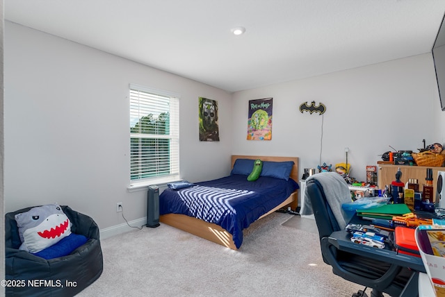 view of carpeted bedroom