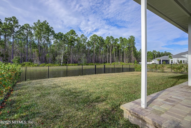 view of yard with a patio