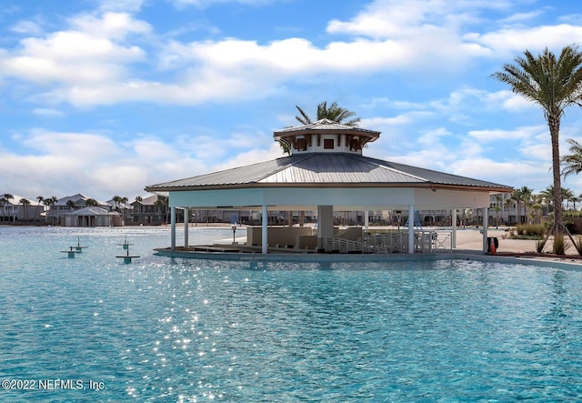 view of pool with a gazebo