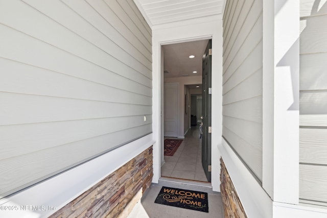 view of doorway to property