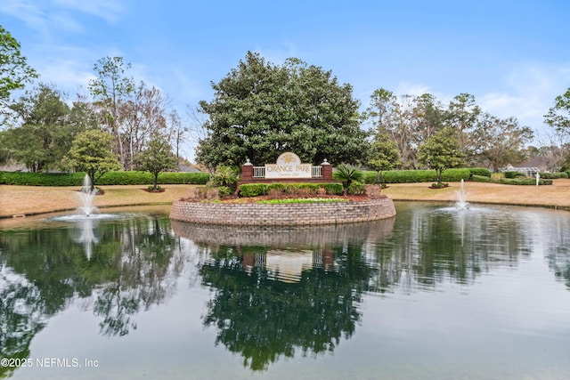 view of water feature