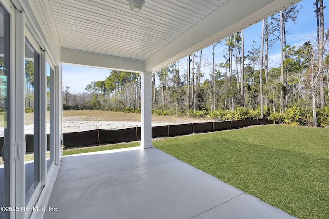 view of yard with a patio area