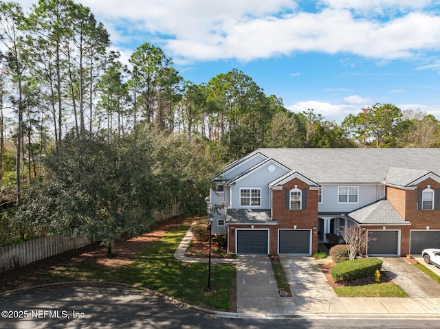 view of front of house featuring a garage