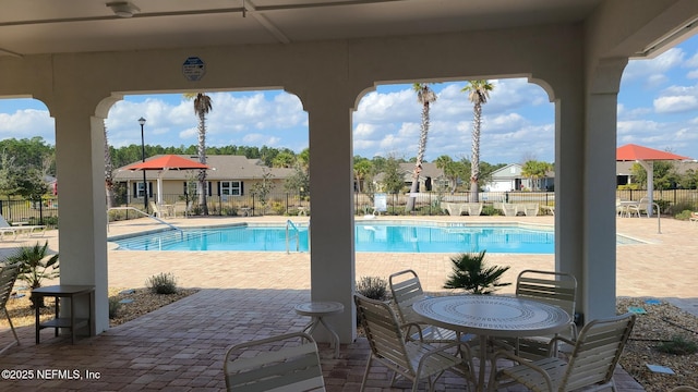 view of pool with a patio