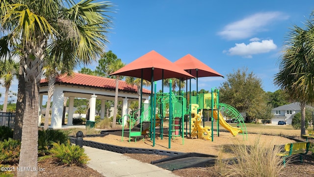 view of jungle gym