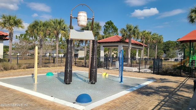 view of jungle gym with a gazebo