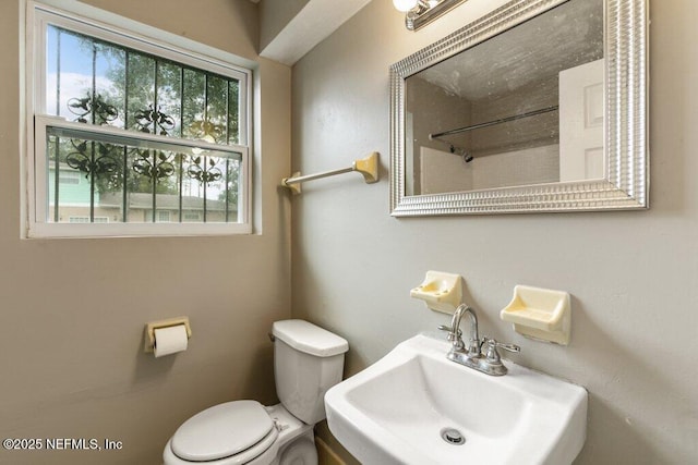 bathroom with toilet and sink