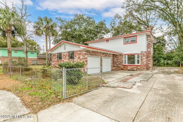 front facade featuring a garage