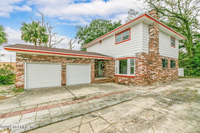 front facade featuring a garage