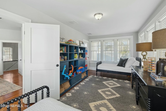 bedroom featuring dark wood-type flooring