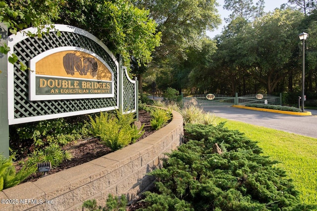 view of community sign