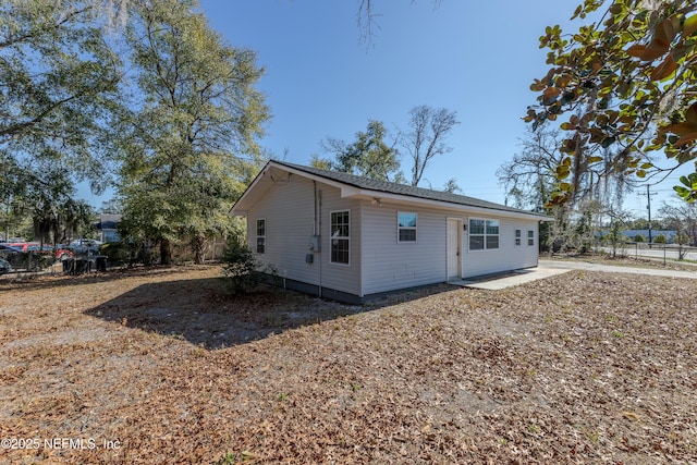 view of front of home with a patio area