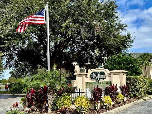 view of community sign