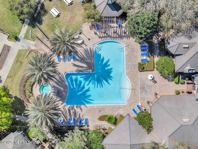 birds eye view of property