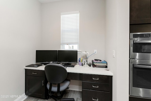 office area featuring light wood-type flooring