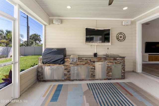 view of sunroom