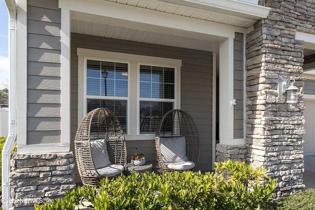 exterior space with a porch